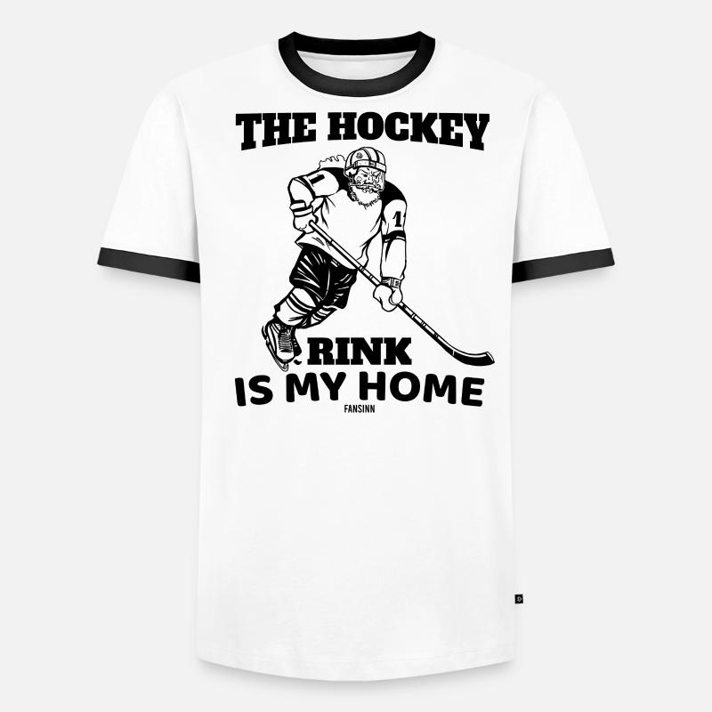 Eishockey Spruch Eisbahn Eissport Männer Kontrast-T-Shirt