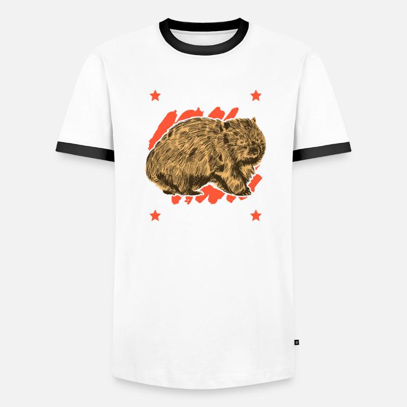 Also bin ich ein Wombat Beuteltier Männer Kontrast-T-Shirt