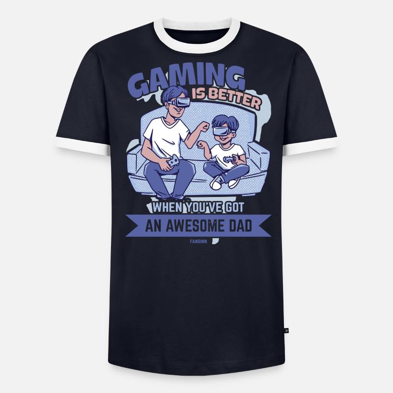 Père T-shirt contrasté Homme