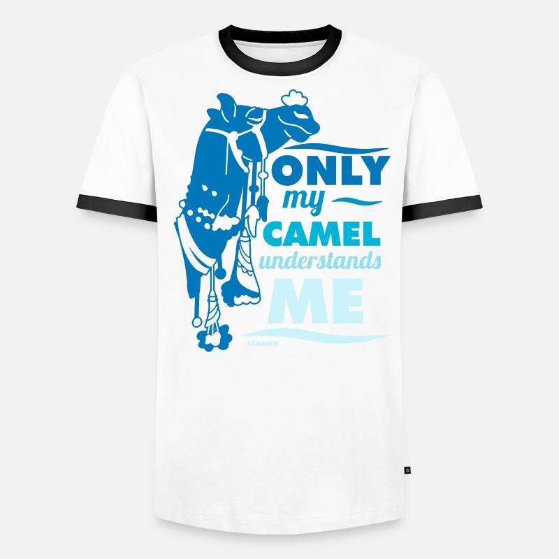 Only My Camel Understands Me Männer Kontrast-T-Shirt