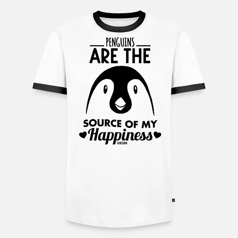 Penguin South Pole Seabird Antarctica Men's Ringer Shirt