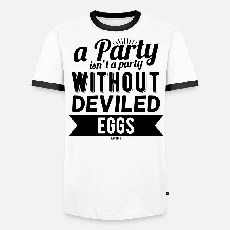 gefüllte Eier Männer Kontrast-T-Shirt