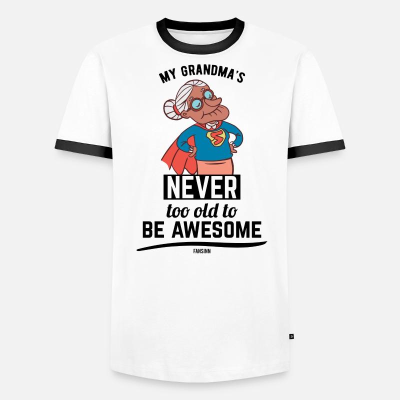 coole Oma Mutter Großmutter Held Männer Kontrast-T-Shirt