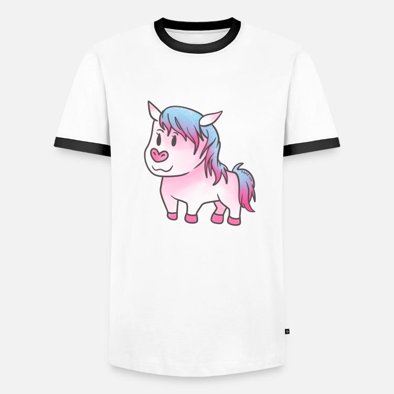 Pferde sind niedlich ich bin niedlich also bin ich Männer Kontrast-T-Shirt
