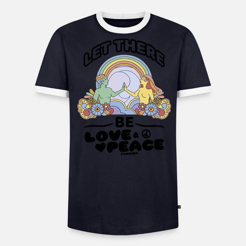 Frieden Bewegung Männer Kontrast-T-Shirt