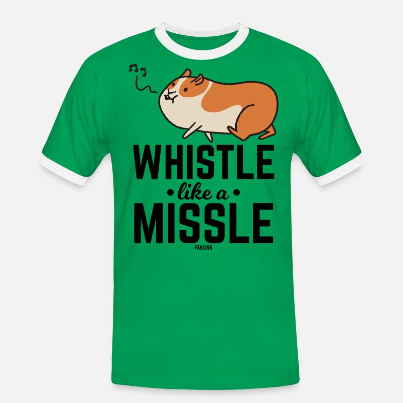 Hamster pfeift ein Lied - Männer Kontrast-T-Shirt - Kelly Green/Weiß