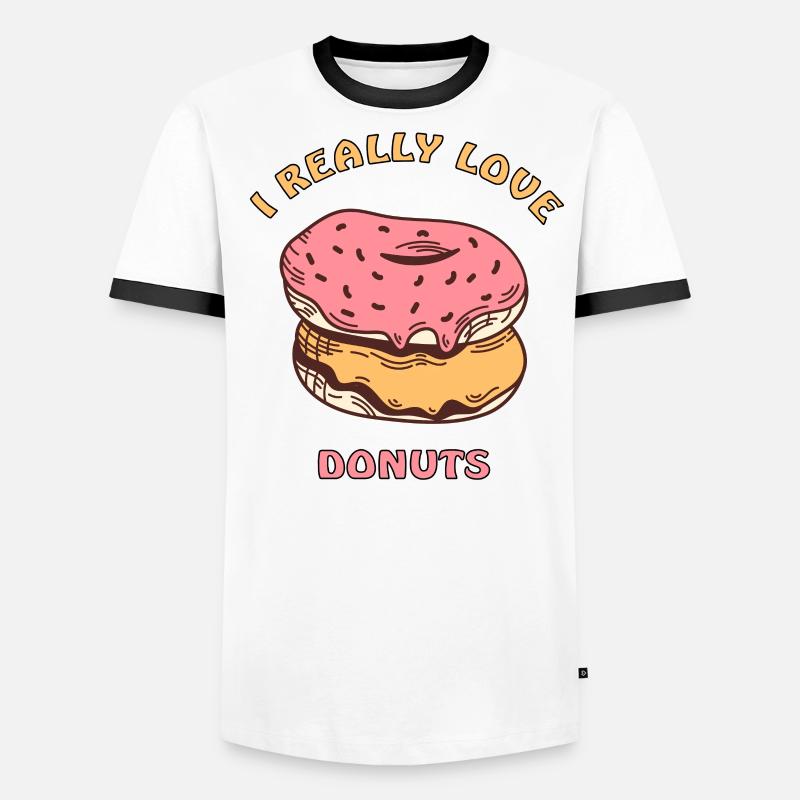 ich liebe Donuts Männer Kontrast-T-Shirt