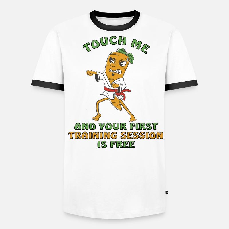 Touch me and your first training session is k Men's Ringer Shirt