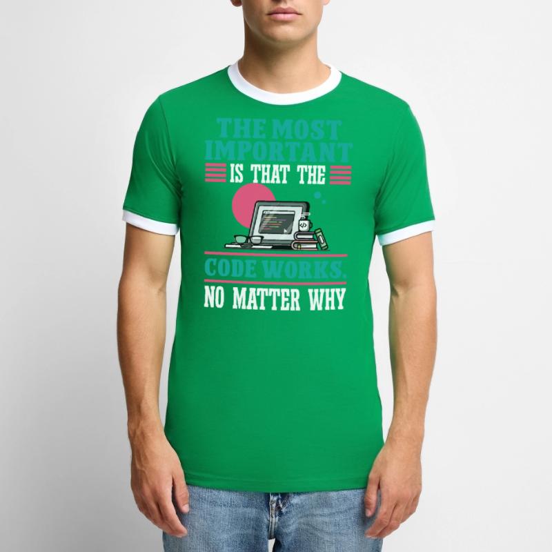 Software Developer Most Important The Code Works Men's Ringer Shirt