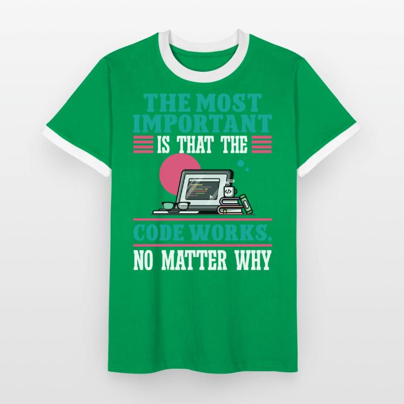 Software Developer Most Important The Code Works Men's Ringer Shirt