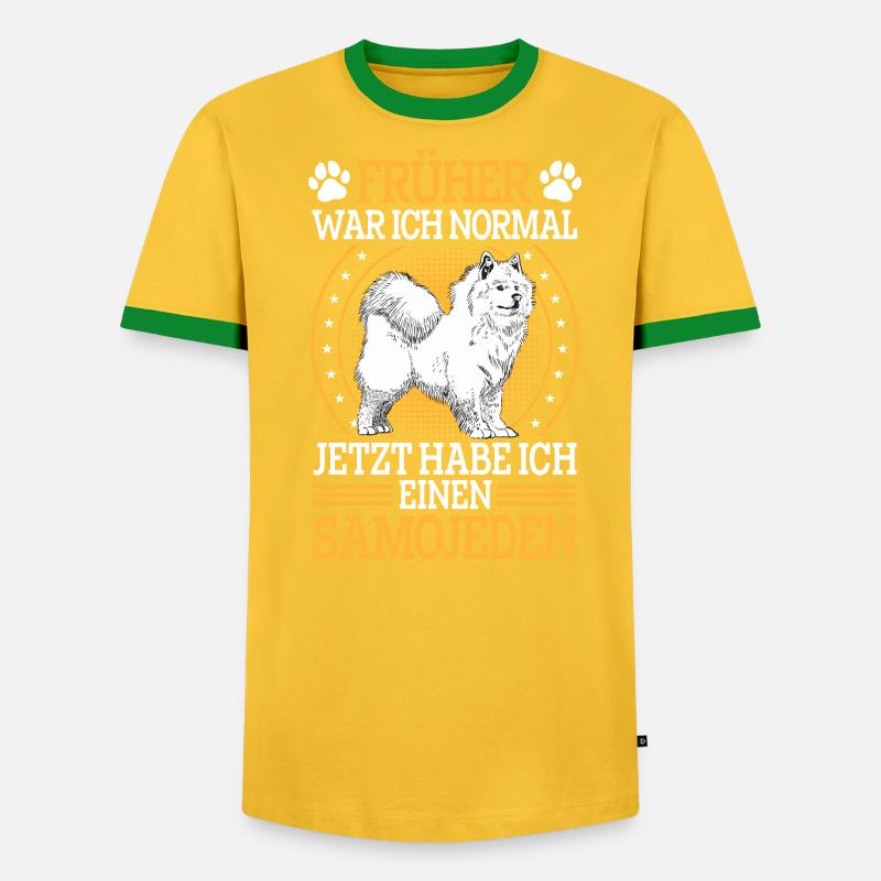 Samojede früher normal Samojedenspitz - Männer Kontrast-T-Shirt - undefined