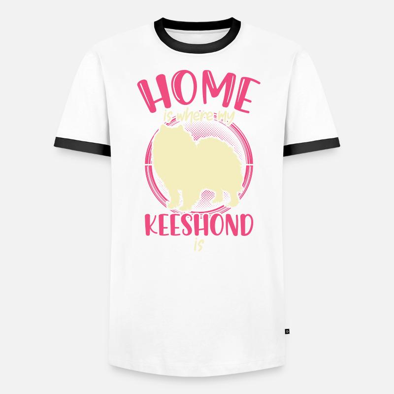 Wolfsspitz est ma maison Spitz allemand T-shirt contrasté Homme