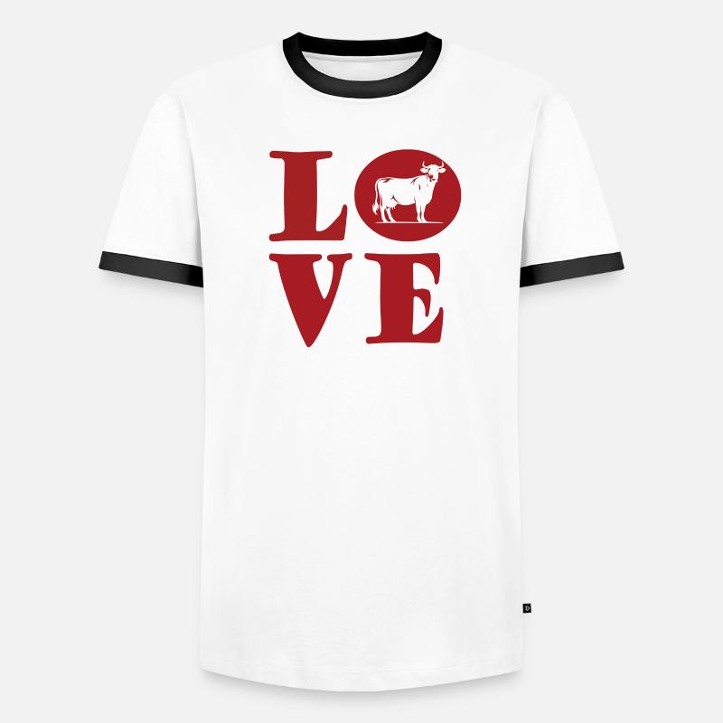 I like cows Men's Ringer Shirt