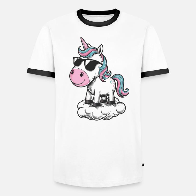 colles Einhorn Männer Kontrast-T-Shirt