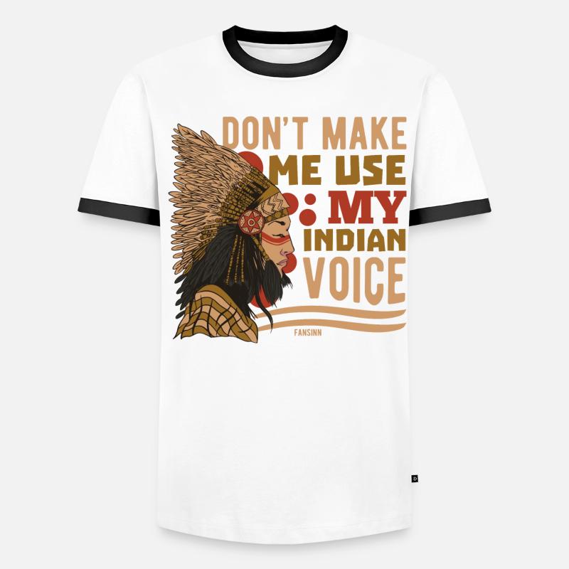 Ne me faites pas utiliser ma voix indienne T-shirt contrasté Homme