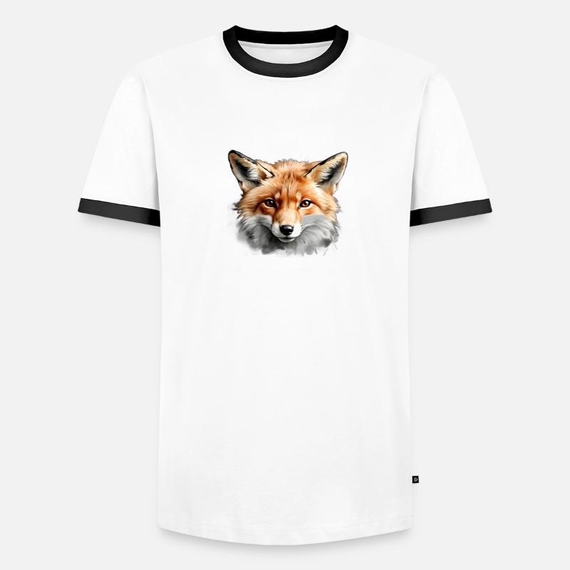 Forest, Fox, Animal, Red Fox, Wilderness Men's Ringer Shirt