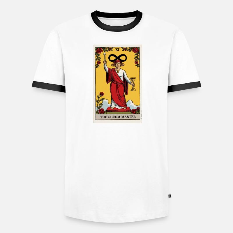 Das Infinity Tarot Scrum Master Design Männer Kontrast-T-Shirt