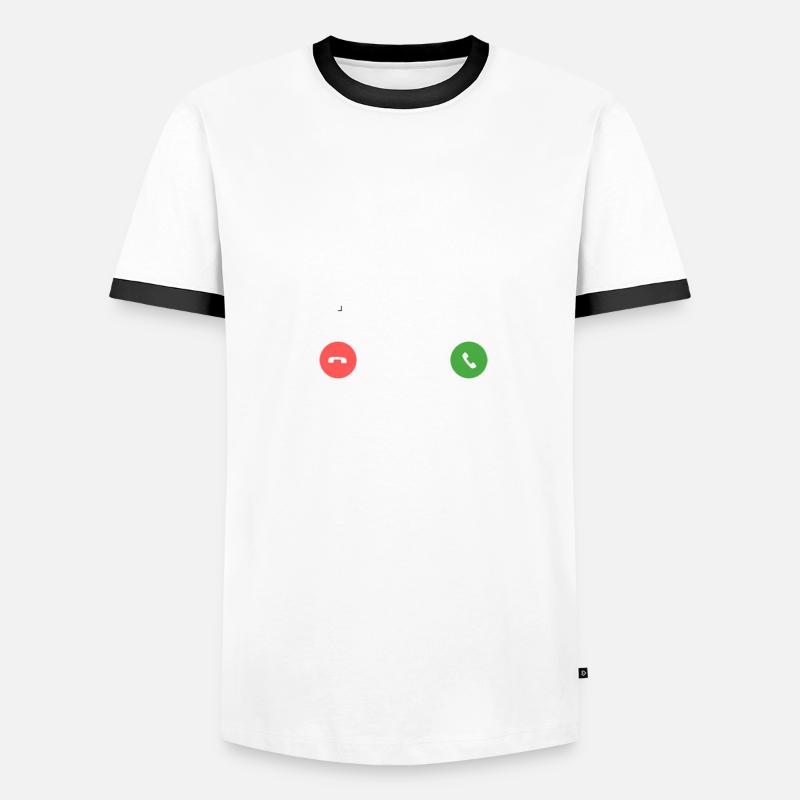 Softball ruft lustige eingehende Anrufe an Männer Kontrast-T-Shirt