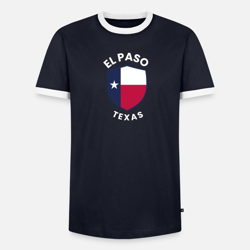 El Paso Texas Shield Flag Men's Ringer Shirt