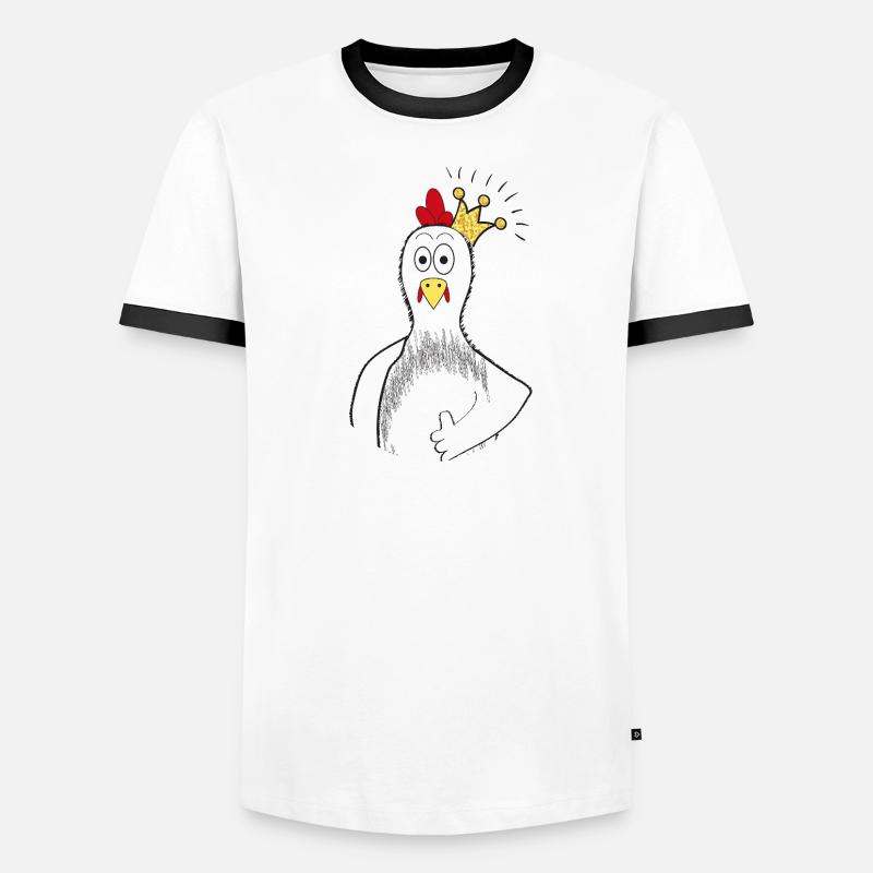 Chicken with crown Men's Ringer Shirt