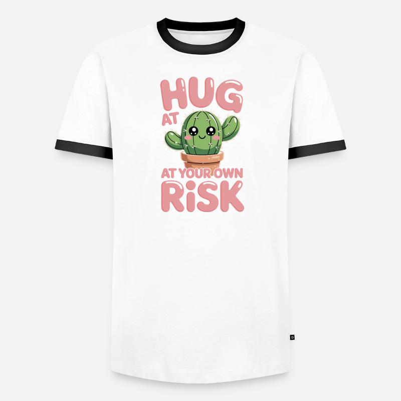 Serre dans tes bras et périls, cactus drôle de dire pour T-shirt contrasté Homme
