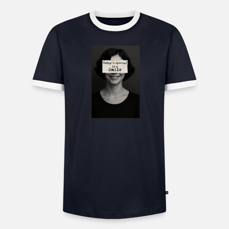 Das heutige Special: ein Lächeln Männer Kontrast-T-Shirt