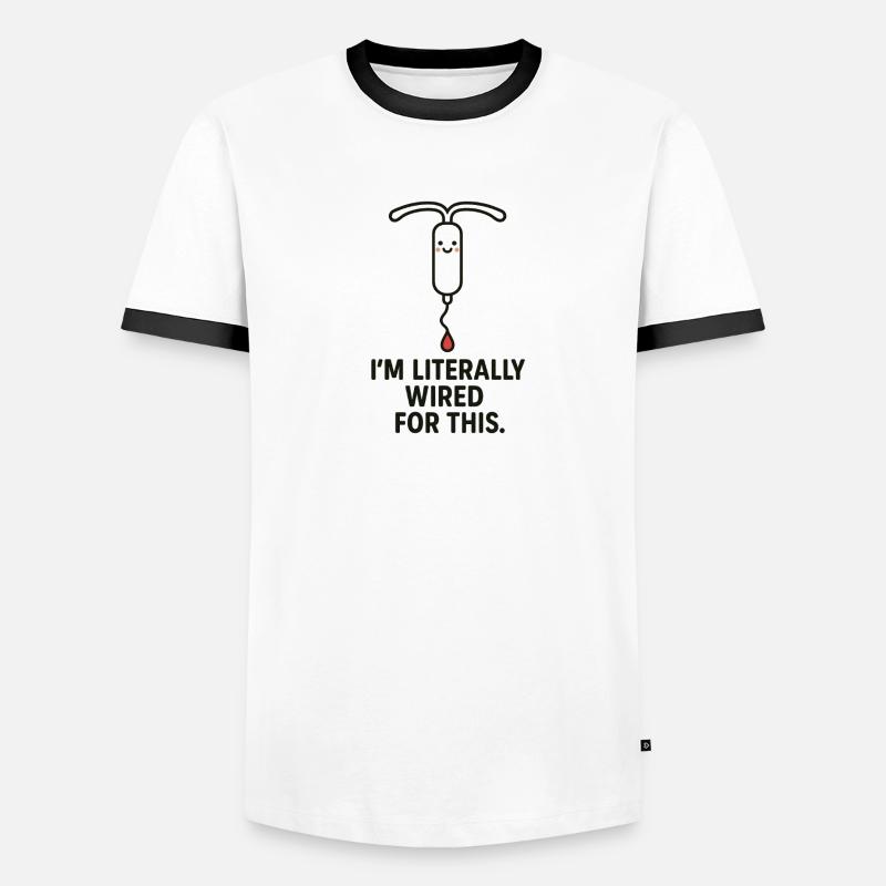 Câblé pour cela – Conception en spirale T-shirt contrasté Homme
