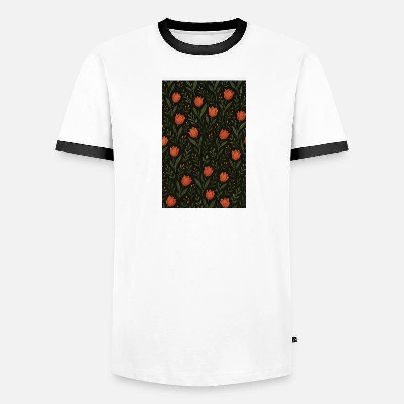 Tulip Pattern Men's Ringer Shirt