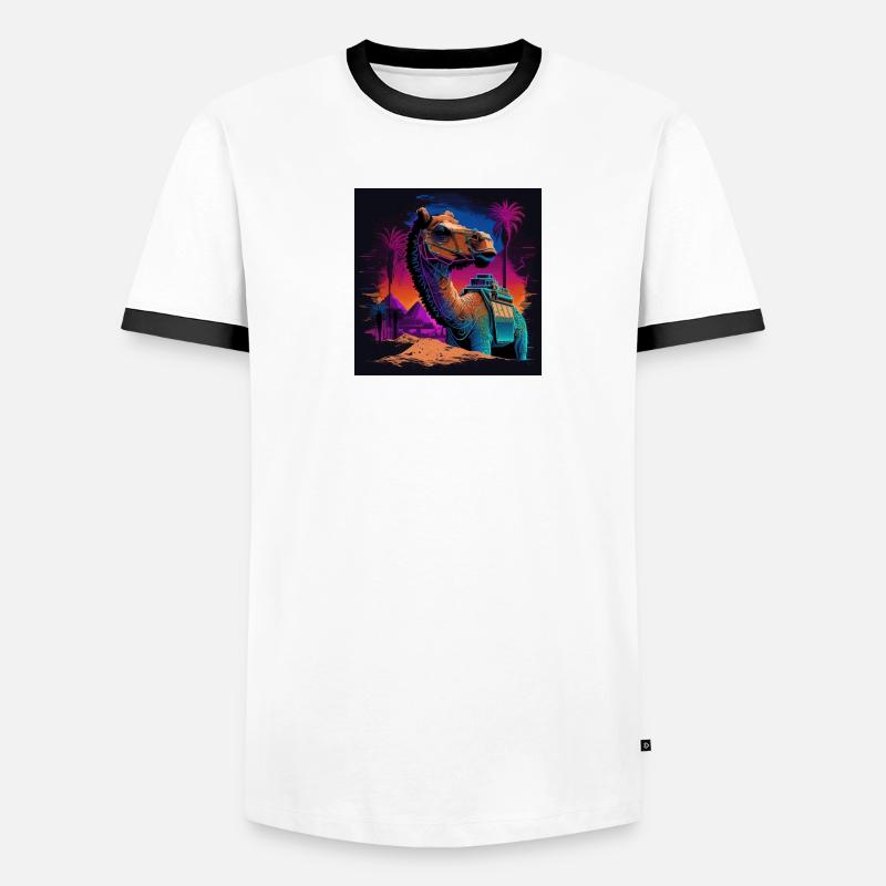 Camel aux couleurs néon, synthwave / 80s T-shirt contrasté Homme