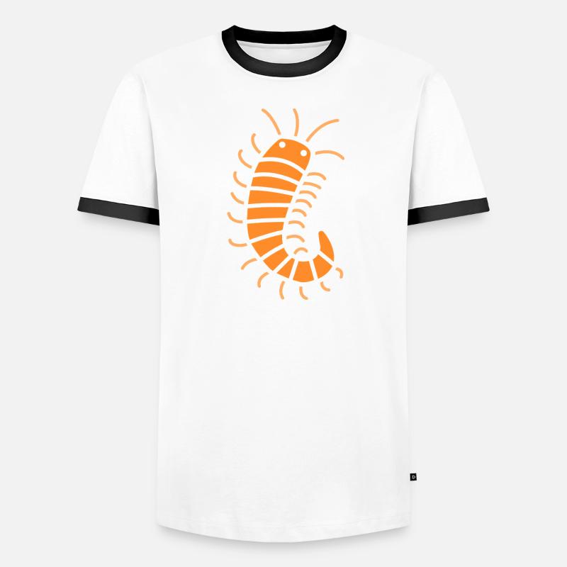 Tausendfüßler Männer Kontrast-T-Shirt