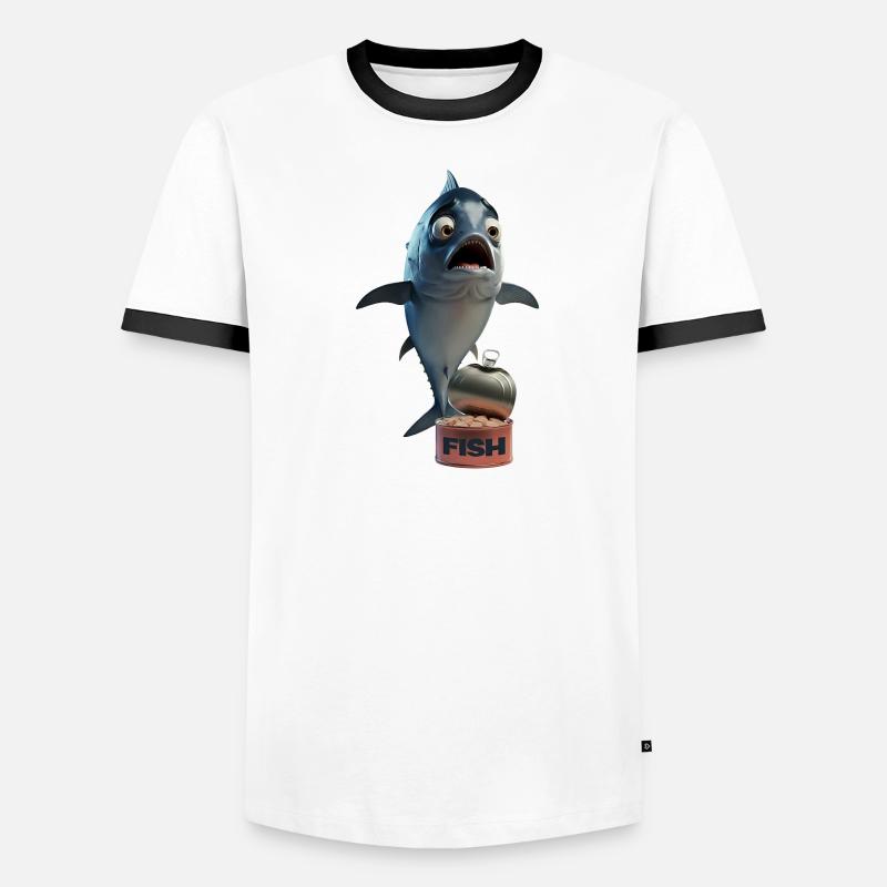 Upset Fish Männer Kontrast-T-Shirt