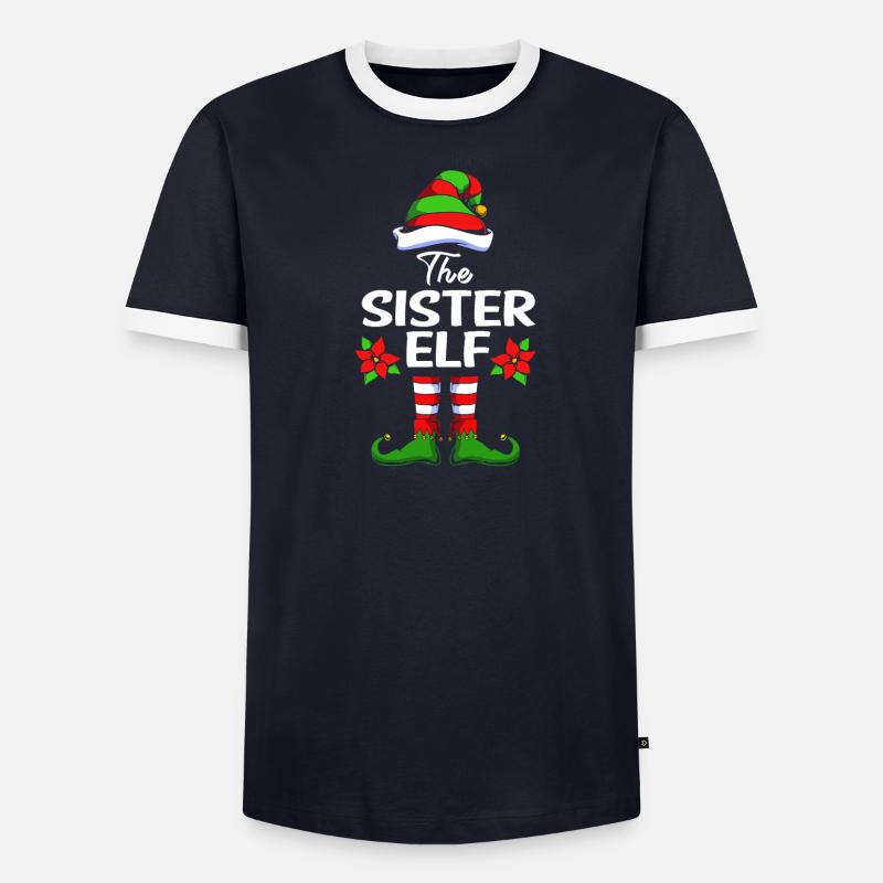 Elfe Elf Weihnachtsgeschenk Schwester - Männer Kontrast-T-Shirt - undefined