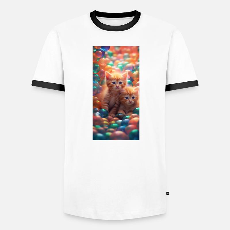 Chatons mignons T-shirt contrasté Homme