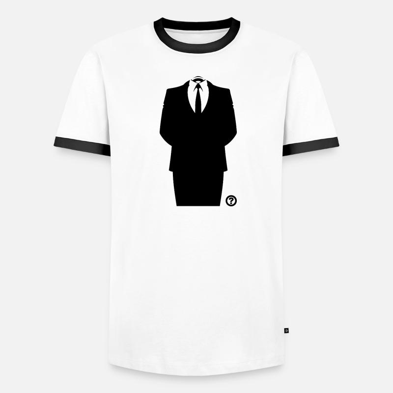 Anon Suit – Anonymous Hacker Collective Statement Men's Ringer Shirt