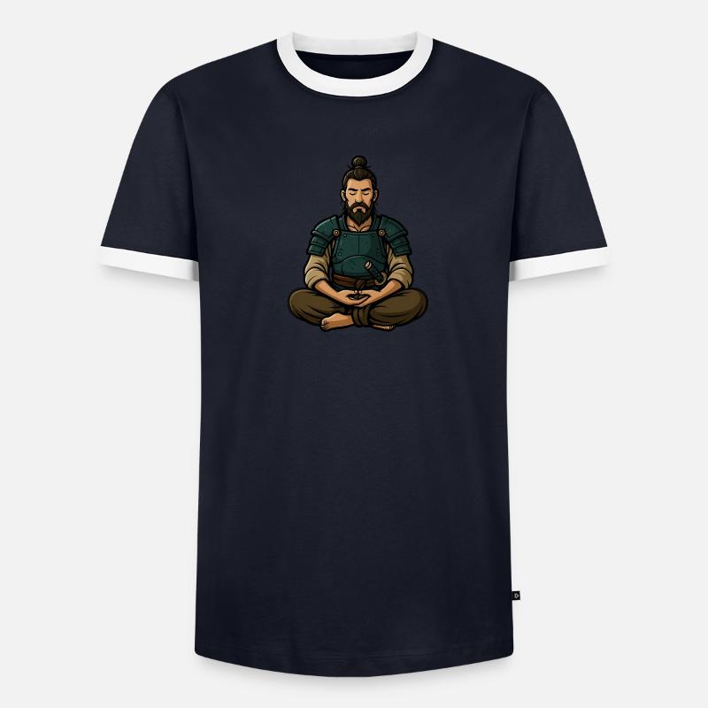 Zen Samurai – Stärke durch innere Ruhe Männer Kontrast-T-Shirt