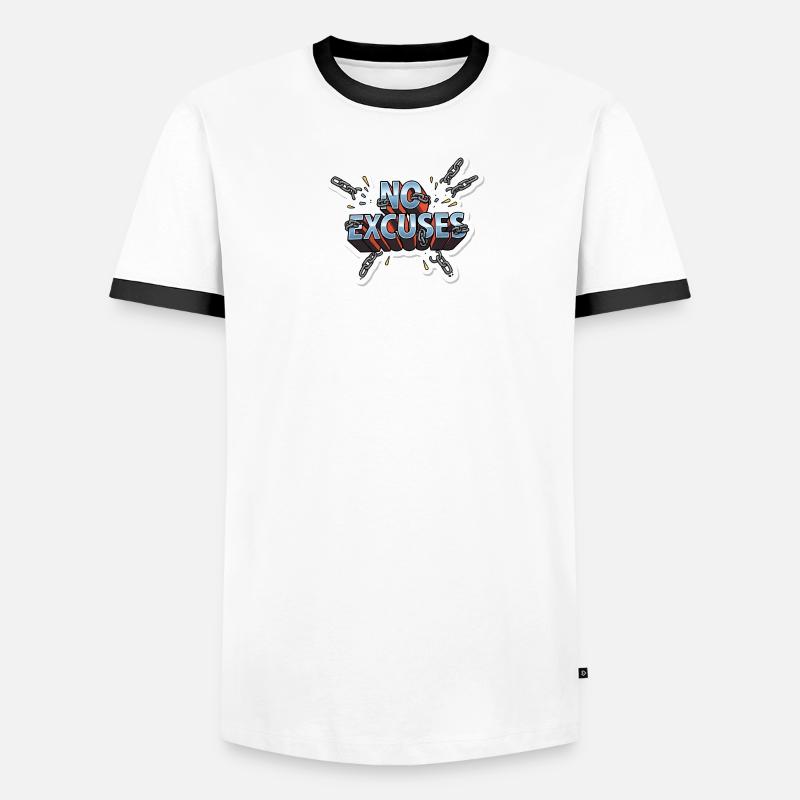 No Excuses Chains Graphic Tee Men's Ringer Shirt