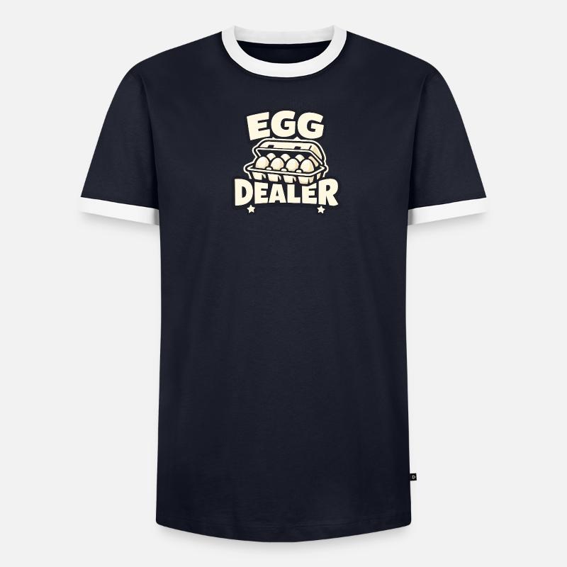 Egg Dealer - Hühnerhalter Männer Kontrast-T-Shirt