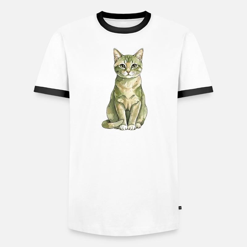 Chat - Chat naturel T-shirt contrasté Homme