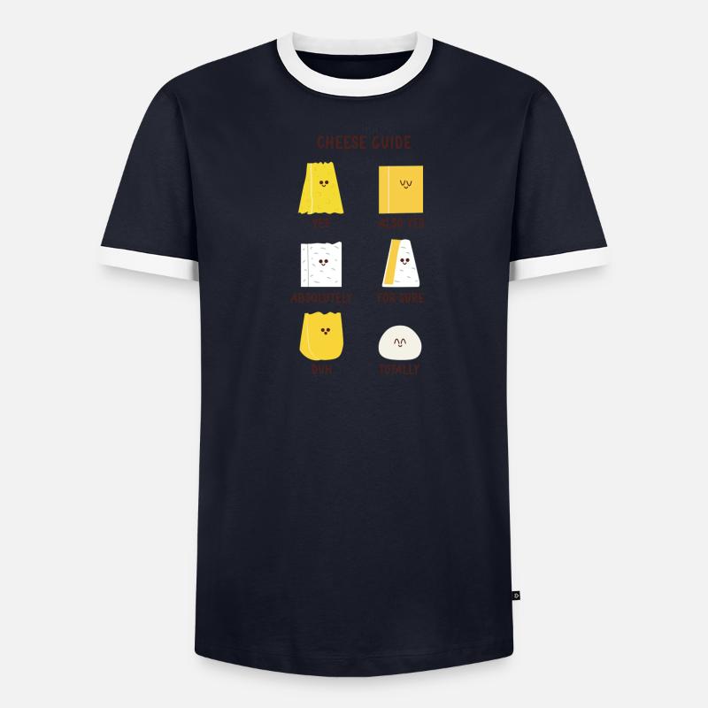 Guide du fromage mignon pour les passionnés de fromages Chef T-shirt contrasté Homme