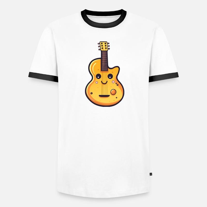 Guitar in comic style Men's Ringer Shirt