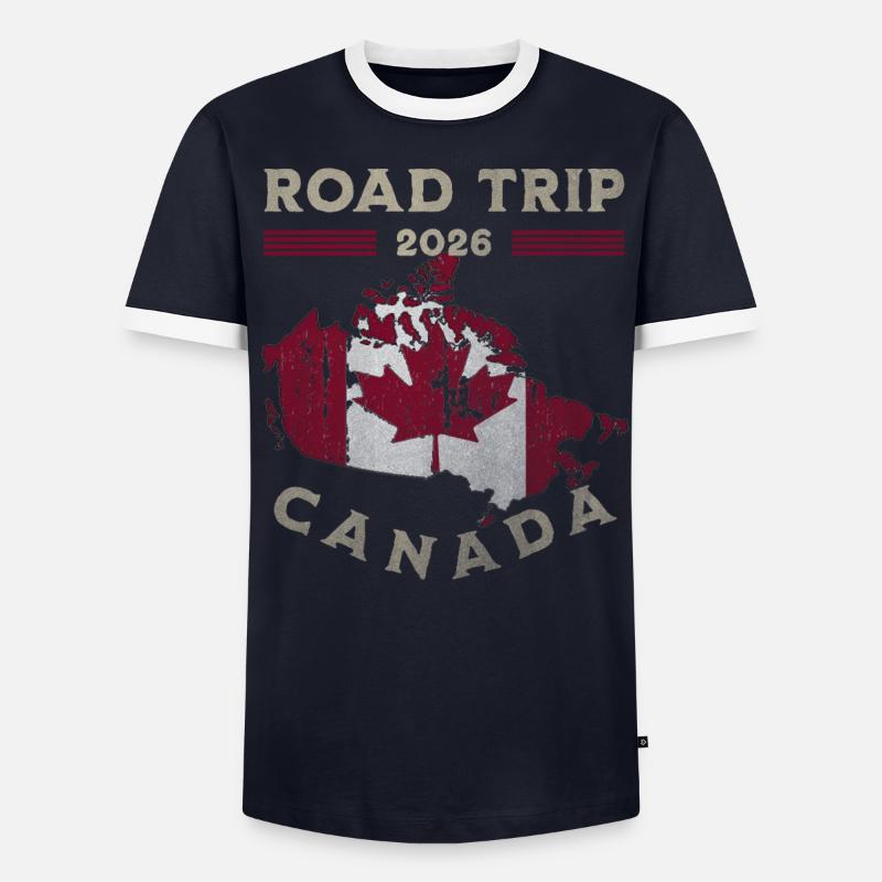 Road trip Canada 2026 T-shirt contrasté Homme