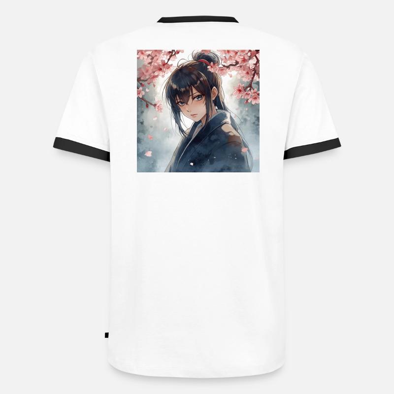 Hanfu under cherry blossoms Men's Ringer Shirt