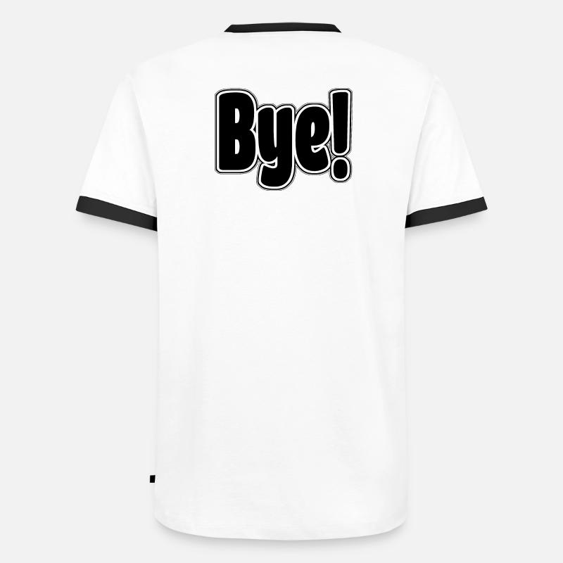 Au revoir!. Expression joyeuse T-shirt contrasté Homme