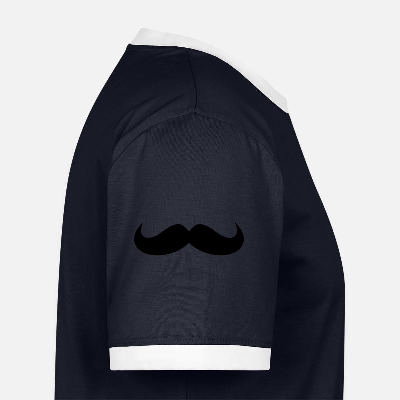 moustache T-shirt contrasté Homme