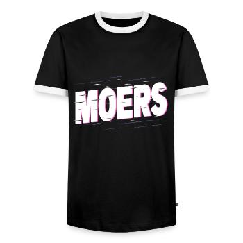 Moers Deutschland Stadt Schrift Heimat Liebe - Männer Kontrast-T-Shirt - Schwarz/Weiß - Vorne - AI Model Female 172 light (172cm) & AI Model Male 178 light (178cm)