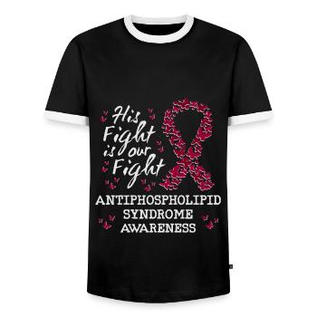 Antiphospholipid Syndrom Bewusstsein - Männer Kontrast-T-Shirt - Schwarz/Weiß - Vorne - AI Model Female 172 light (172cm) & AI Model Male 178 light (178cm)