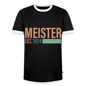 Champion Est. 2024 - T-shirt contrasté Homme - noir/blanc - Devant - AI Model Female 172 light (172cm) & AI Model Male 178 light (178cm)
