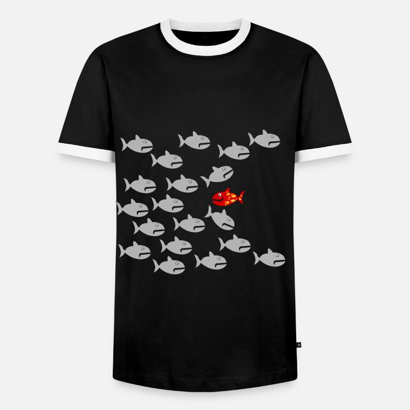 Be Different! - Men's Ringer Shirt - black/white