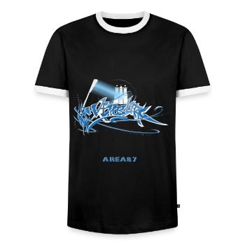 Hamburg Flutlicht - Männer Kontrast-T-Shirt - Schwarz/Weiß - Vorne - AI Model Female 172 light (172cm) & AI Model Male 178 light (178cm)