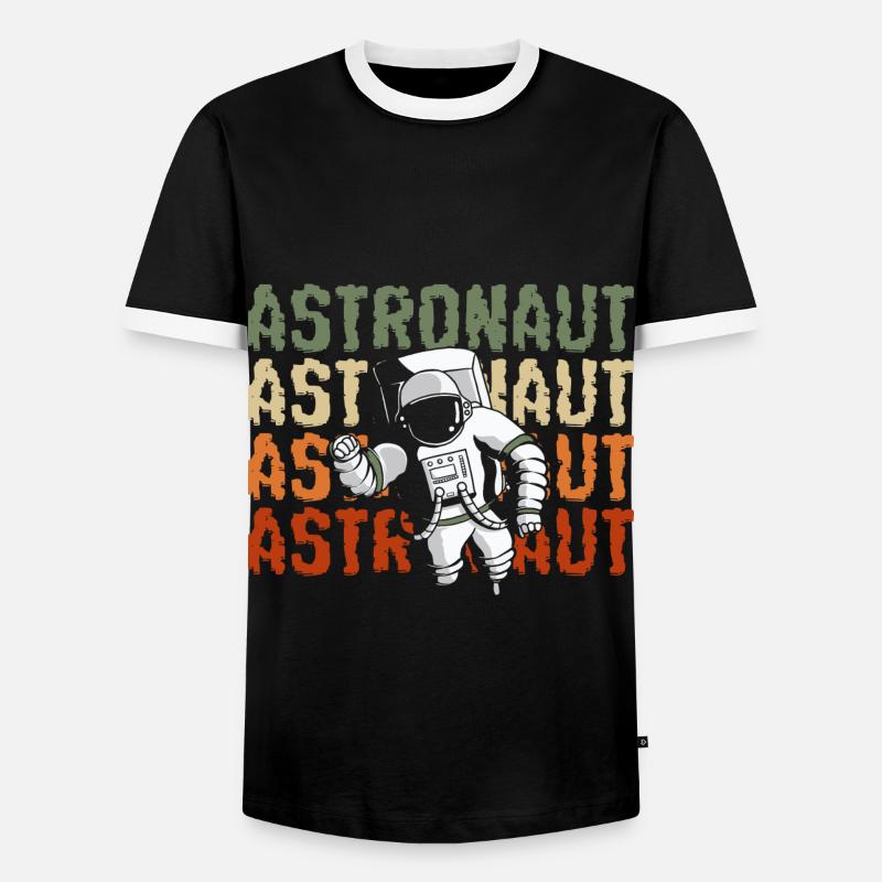Space Shuttle Rocket - Men's Ringer Shirt - black/white